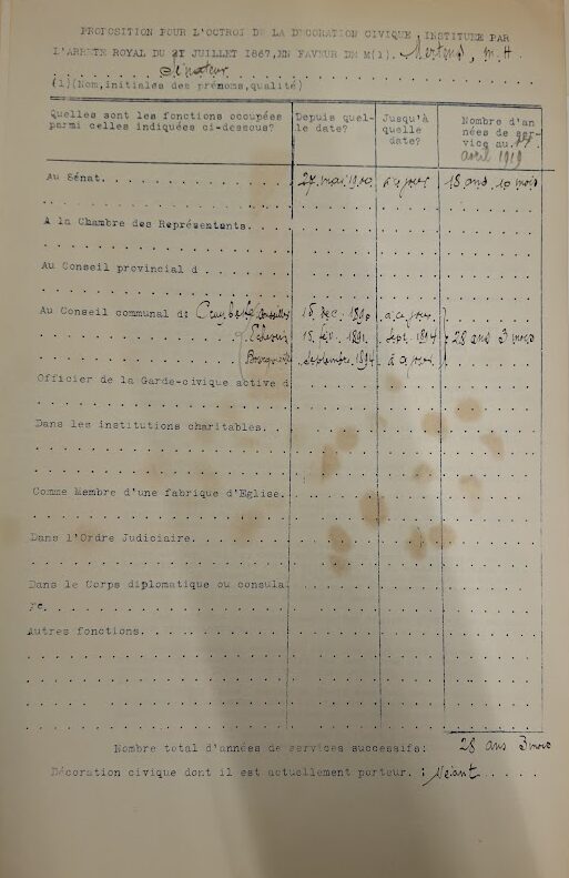 (c) archives du Sénat de Belgique.